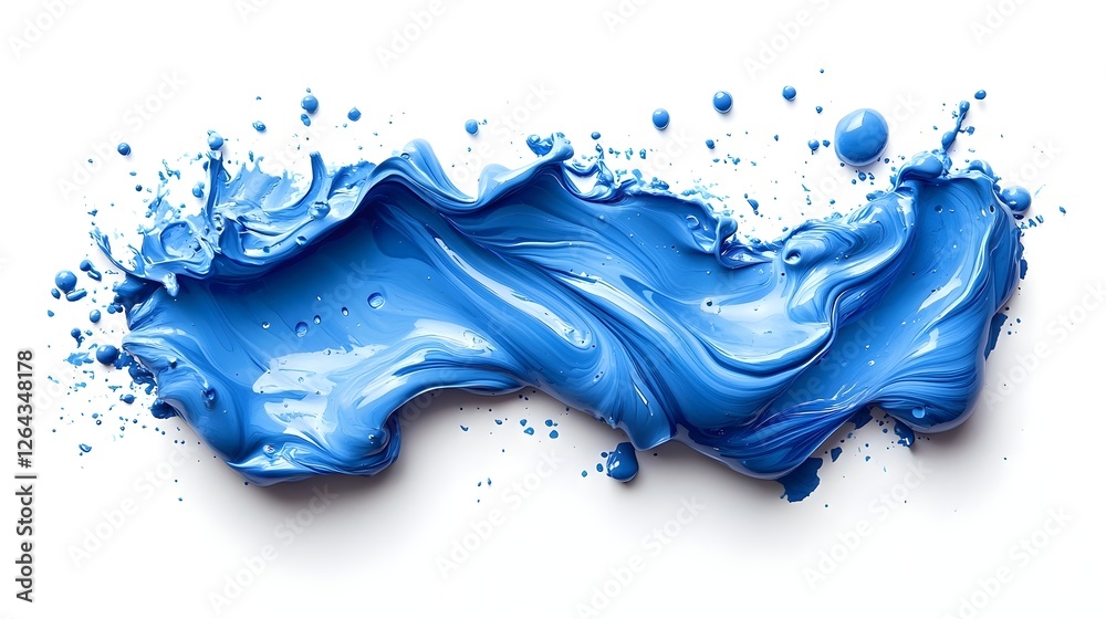 Leinwandbilder dynamic and energetic abstract digital featuring a mesmerizing swirling pattern of vibrant blue liqu