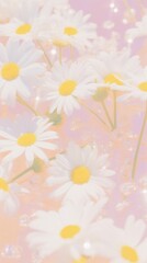 Obraz premium Daisy aesthetic glitter and diamond flower petal plant.