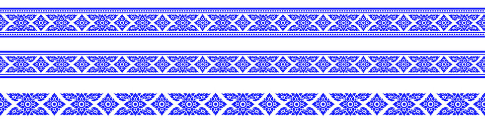 line thia art for frame blue so beautiful in thai art