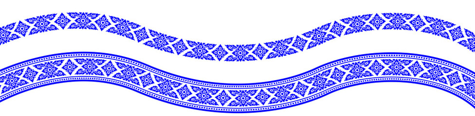 line thia art for frame blue so beautiful in thai art
