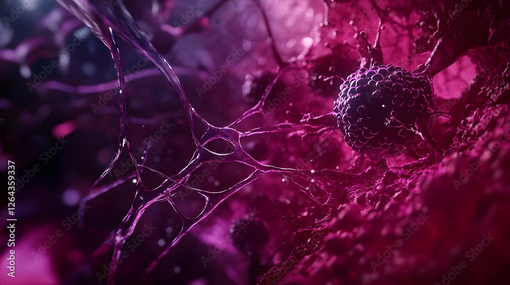 Leinwandbilder intricate and mesmerizing digital structures at the atomic and molecular level showcasing a vibrant 