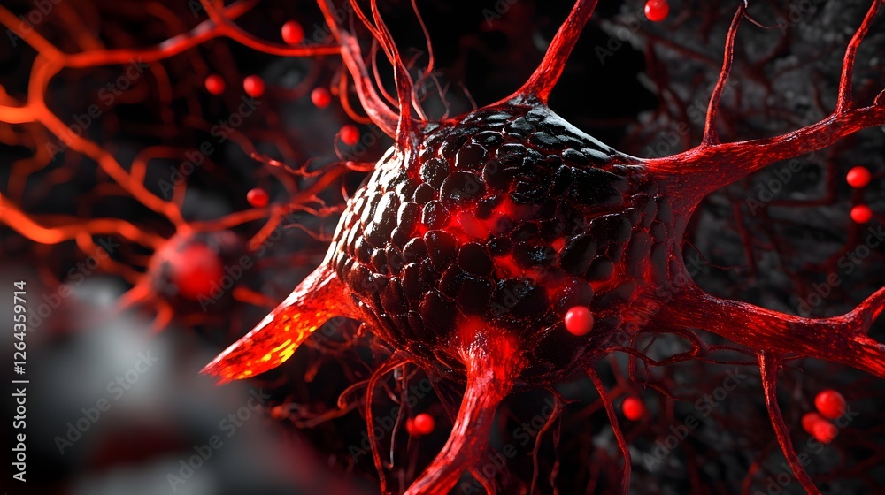Poster intricate cellular structures and biotechnology concepts an representation of the complexity and inn