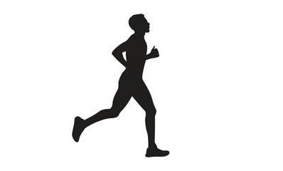 Running silhouettes Vector illustration