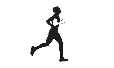 Running silhouettes Vector illustration