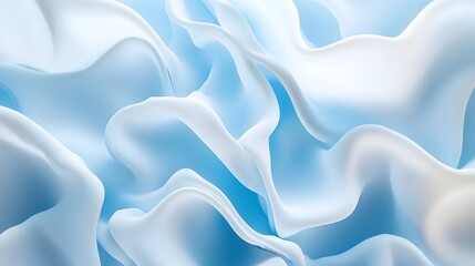 Obraz premium Smooth Pastel Gradient in Calming Blue and White Tones Evoking Hygiene and Healthcare