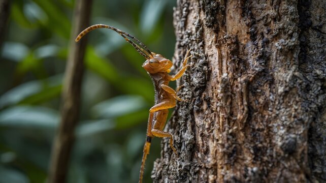 Hylonomus Hunting Insects on Moist Forest Floor
