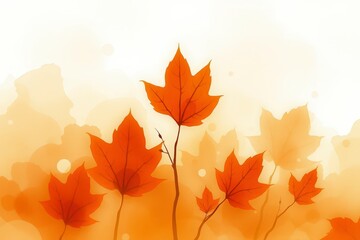 Fototapeta premium Watercolor texture in autumn tones