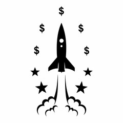 creative Finance & Money icon and logo vector silhouette	