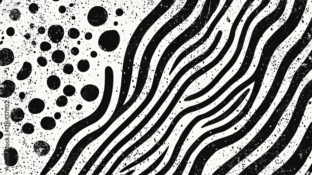 Poster Mesmerizing abstract black and white swirling patterns and textures with dynamic fluid motion organic shapes and captivating symmetry  A bold minimalist