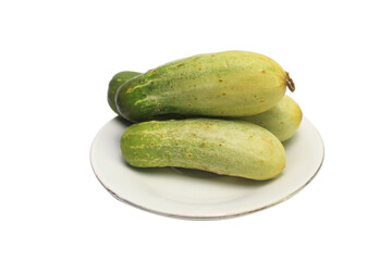 cucumbers isolated on white background