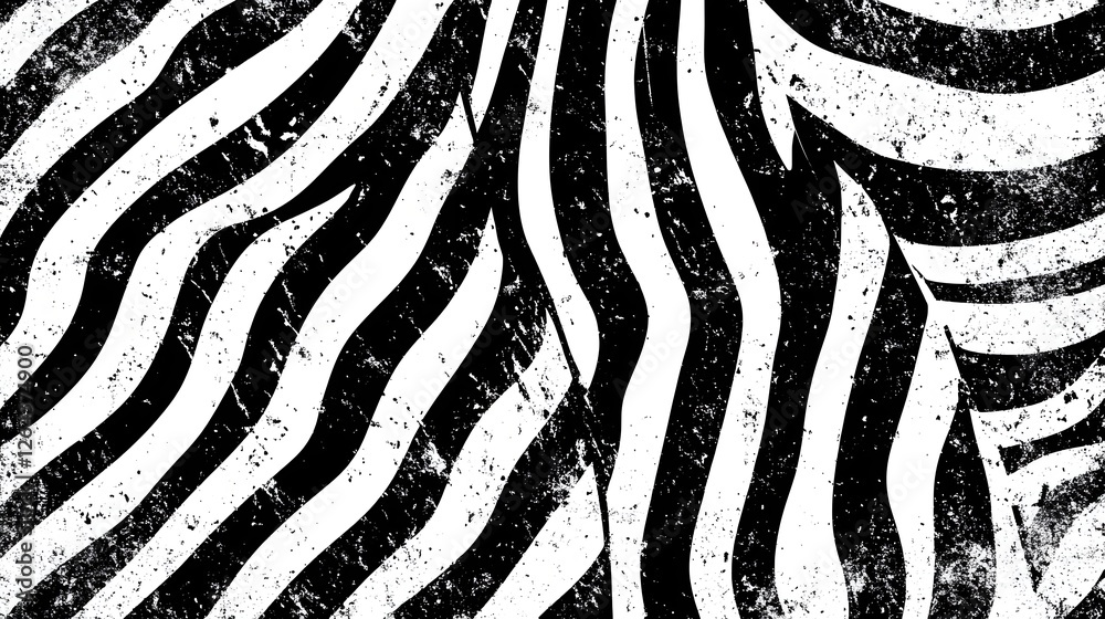 Leinwandbilder mesmerizing abstract geometric pattern in high contrast black and white symmetrical and repetitive d