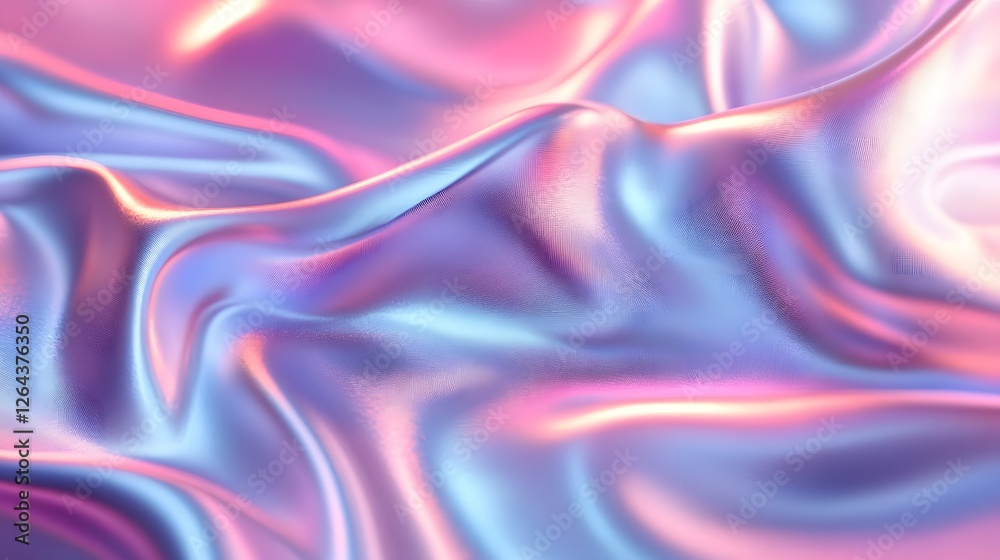Poster Mesmerizing abstract liquid swirls in a vibrant prismatic color palette creating a captivating and dynamic digital art background