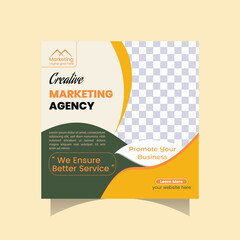 Creative Marketing Agency Social Media Post Design Template