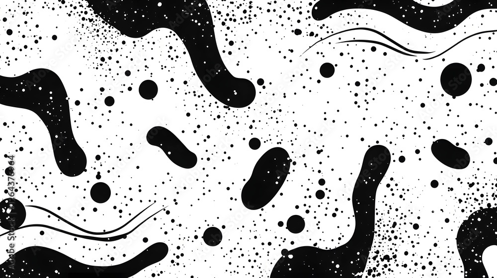 Fototapete mesmerizing abstract monochrome composition featuring an ethereal cloud like formation of particles 