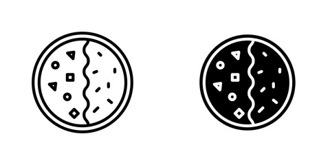 Kare raisu icons. stroke line and black solid icons