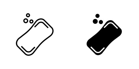 Soap icons. stroke line and black solid icons