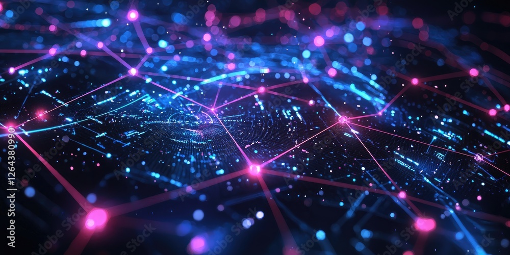 Leinwandbilder a detailed view of space-themed tech design elements, highlighting interactive holograms, real-time 