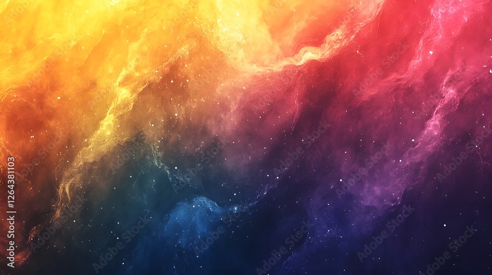 Leinwandbilder mesmerizing cosmic explosion of vibrant colors in the vast universe a stunning digital artwork featu
