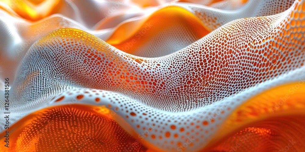 Aufkleber An abstract image presenting 3D textures, employing dynamic forms and intricate patterns to create a visually engaging design that highlights the depth and complexity of