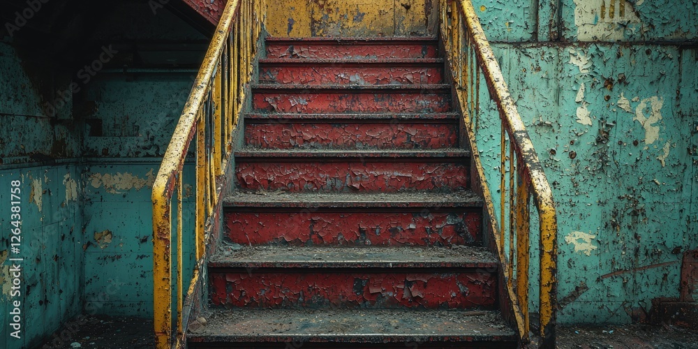 Leinwandbilder the abstract artwork highlights grunge textures, focusing on weathered surfaces and varying degrees 