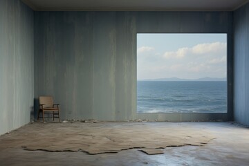 Flooring chair room sea.