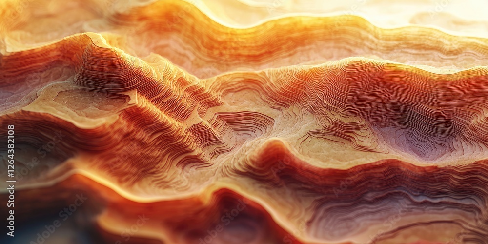 Aufkleber An abstract visual with 3D effects, featuring dynamic textures and subtle gradients to generate a modern and captivating representation of three-dimensional complexity.