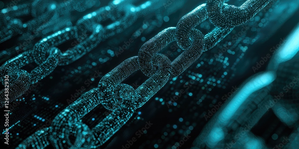 Aufkleber Digital interface displaying blockchain transaction history and verification, showcasing modern, secure financial tech.