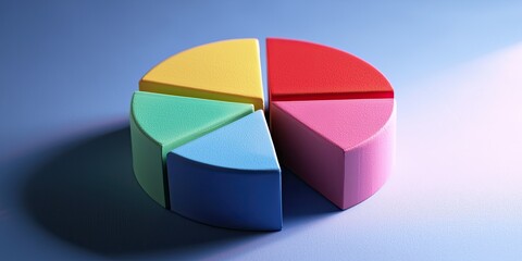 Obraz premium Financial presentation on setting and achieving financial goals, with colorful charts and analysis, engaging and professional.