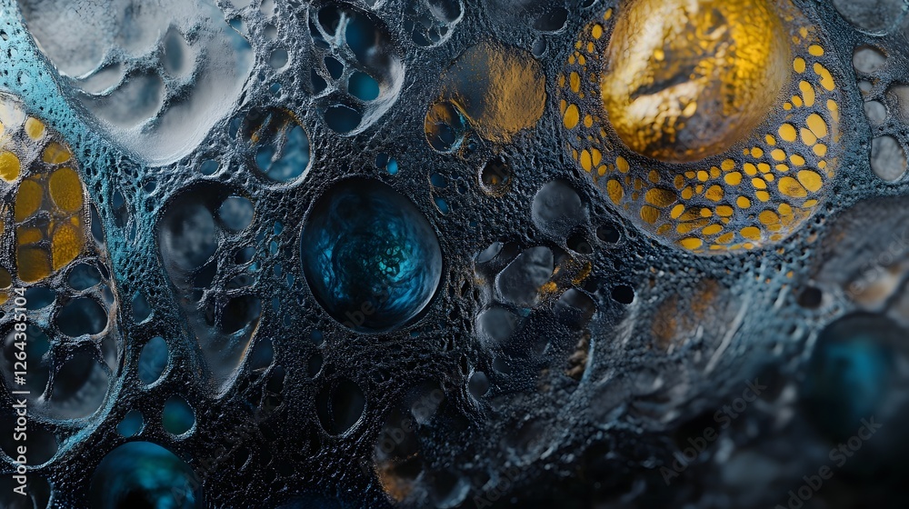 Poster Mesmerizing Fluid Sculpture Captivating Abstract Patterns in Vibrant Multicolor Gradient  This otherworldly image showcases a dynamic ever changing fluid composition with flowing