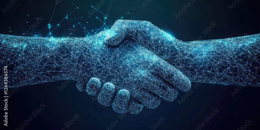 Poster Corporate team advances digital transformation by integrating AI and IoT solutions into business processes.