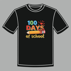100 days of school vector t shirt design