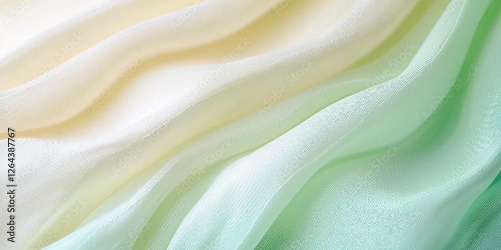Poster a gradient from mint green to soft yellow, where subtle colors blend smoothly into a peaceful abstract pattern.
