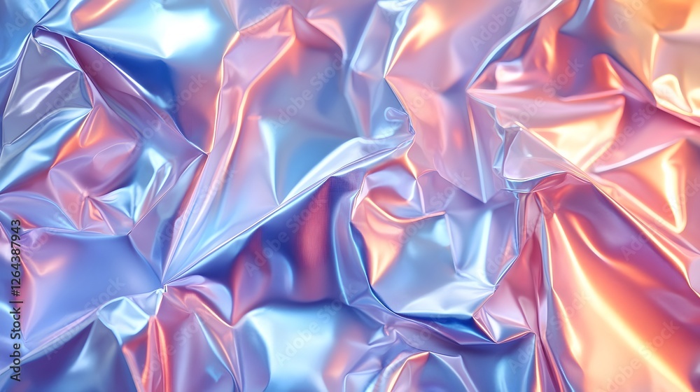 Poster mesmerizing holographic iridescent and prismatic crystalline textures with a dynamic swirling gradie