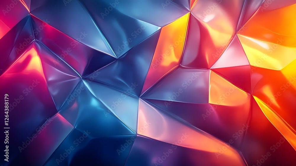 Leinwandbilder mesmerizing kaleidoscopic digital artwork featuring a dynamic and intricate pattern of vibrant geome