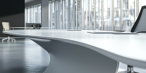 Macro shot of an ergonomic workspace showcasing clean surfaces and natural light, ideal for a comfortable professional atmosphere.