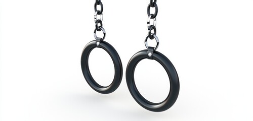 Gymnastic rings combining stability and convenience for intense workouts.