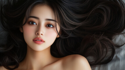 Fototapeta premium 美しさ, 顔, モデル, 笑う, ファッション, 人々, 髪の毛, 笑みを浮かべている, 人, ブルネット, シティ, アウトドア, 通り, ライフスタイル, 淑女, 1, 頭, ハピネス, 化粧,女, 美しさ, 髪の毛, モデル, ファッション, 顔, うっとりさせる魅力, 化粧, 人, ドレス, ブルネット, 肌, 唇, 化粧, 淑女, 目, 暗い, 黒, ふしだらな, スタジオ, 好色