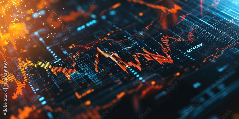 Leinwandbilder financial presentation on risk analysis with detailed data and colorful charts, in an informative an