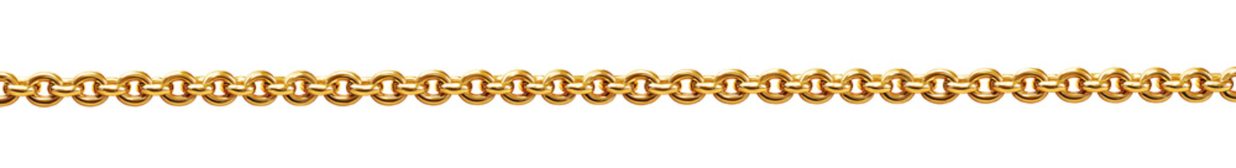 Obraz premium Elegant Gold Chain Necklace on Wooden Surface with Soft Light. Isolated on transparent background