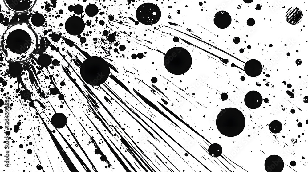 Leinwandbilder mesmerizing monochrome splatter abstract liquid artwork texture background dynamic and expressive bl