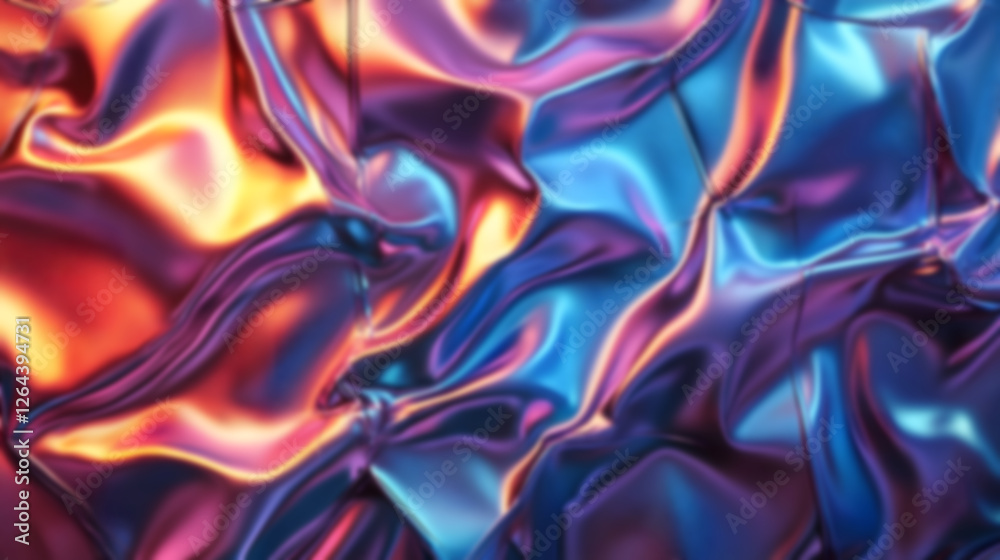 Leinwandbilder blurry mesmerizing psychedelic swirl of vibrant iridescent colors and fluid undulating textures that