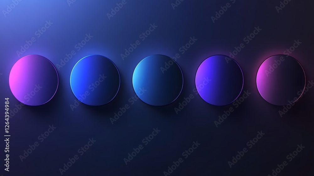 Poster Mesmerizing Spherical Gradient Patterns in Shades of Blue and Pink Captivating Digital Art Design with Minimalist Geometric Shapes and Fluid Transforming Visuals