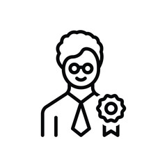 Black line icon for professional