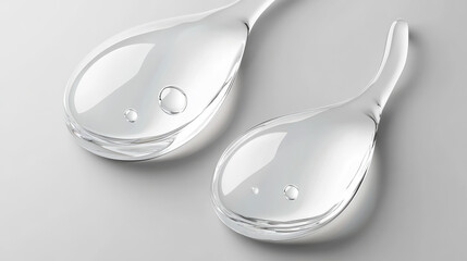 Abstract background with clear serum or gel drops with air bubbles. Closeup of pure skincare cosmetic product, transparent lotion droplets, vector realistic illustration