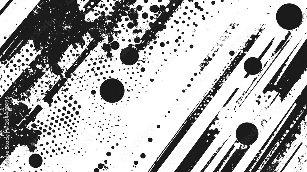 Poster Monochrome Abstract Fluid Shapes and Splatter Background  Dynamic modern and contemporary design with a minimalist geometric and experimental style  Captivating ethereal