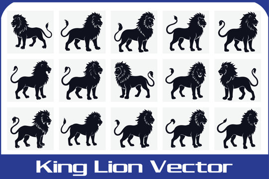 Majestic King Lion Vector Illustration for Elegant Corporate Logo Design