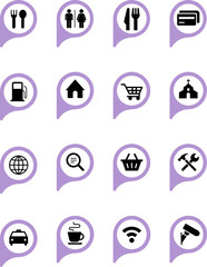 맵핀 그래픽 아이콘 세트