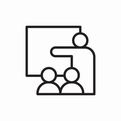 Presentation audience board meeting icon vector sign
