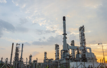 An oil refinery is a large industrial