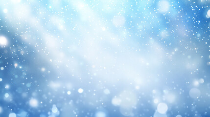 A dreamy festive background featuring a starry sky with blue light bokeh, creating a magical atmosphere for the holiday season. The soft glow and twinkling stars evoke feelings of celebration and joy
